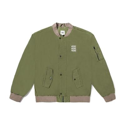 Куртка с бейсбольным воротником и буквенным принтом, женская верхняя одежда, зеленая VN000BZEZBF