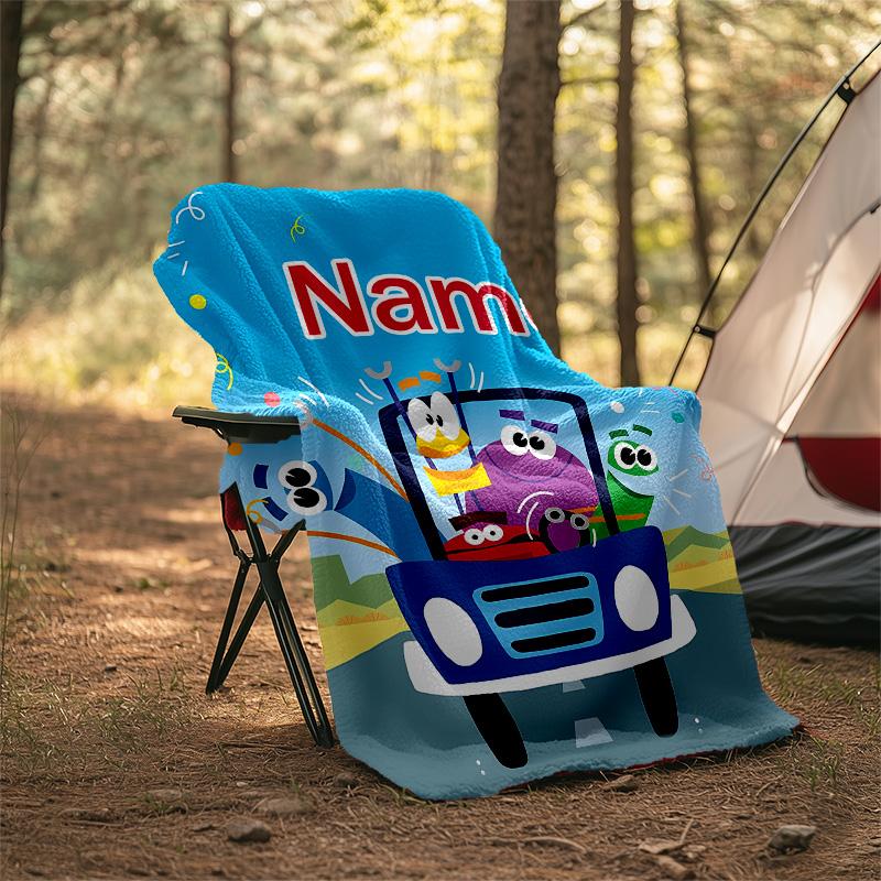 Customizable Ask the StoryBots Throw Blanket – Personalized Name, All-Season Cozy Snug Blanket, Machine Washable, Personalized Blanket