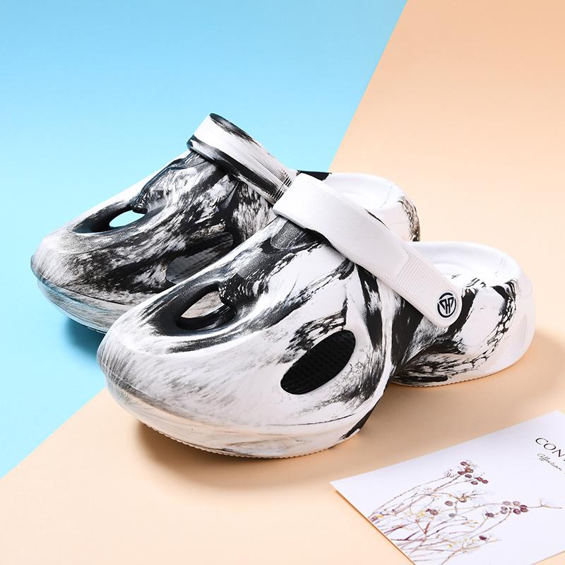 Летние женские сандалии на платформе, шлепанцы камуфляжного дизайна, уличные пляжные клоги, садовая обувь, мягкая домашняя обувь для помещений, женская