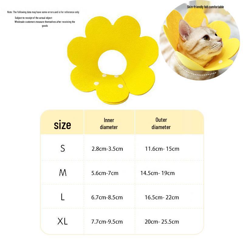 Головной убор в виде головы подсолнуха: Защитный воротник Елизаветы от вылизывания для кошек и собак