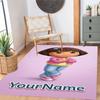 Dora Explorer Customizable Name Floor Rug Office Rug Suitable for Study room Hallway Decorate room Balcony Anti-slip Rug Anime Office Decor