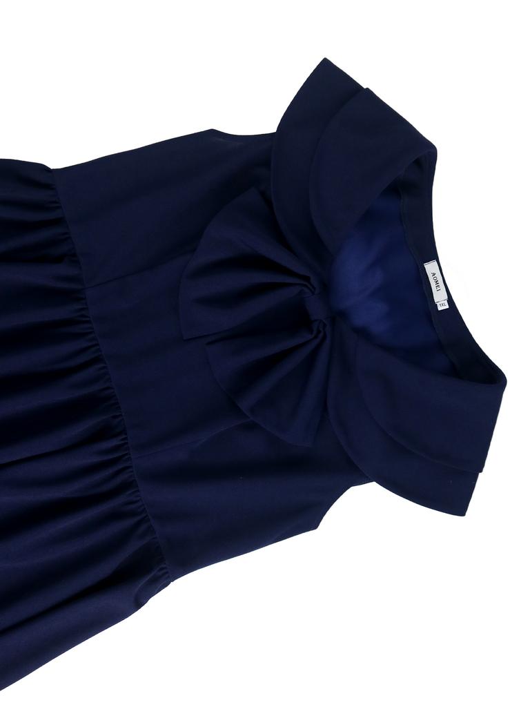 Sleeveless Bow Decoration A Line Dress Plus Size Elegant Flowy Design Garden Party Dress for Women Summer Casual Outfit Look