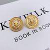 Vintage Style Zinc Alloy Lion Head Earrings for Women's Daily Wear Earings for Women
