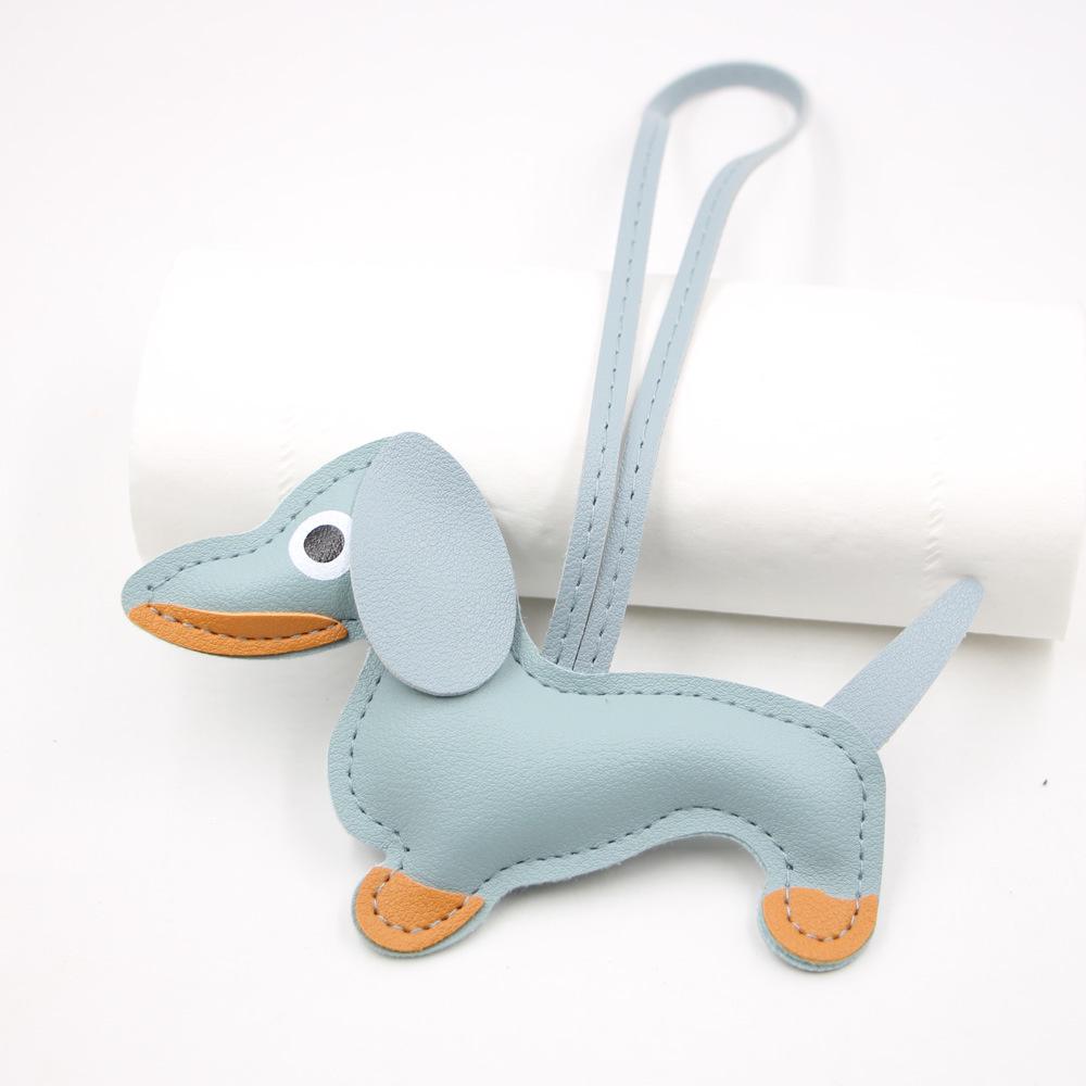 В наличии Кожаный шарм с мультяшным изображением таксы, Брелок для ключей с собакой и Аксессуар для чехла телефона