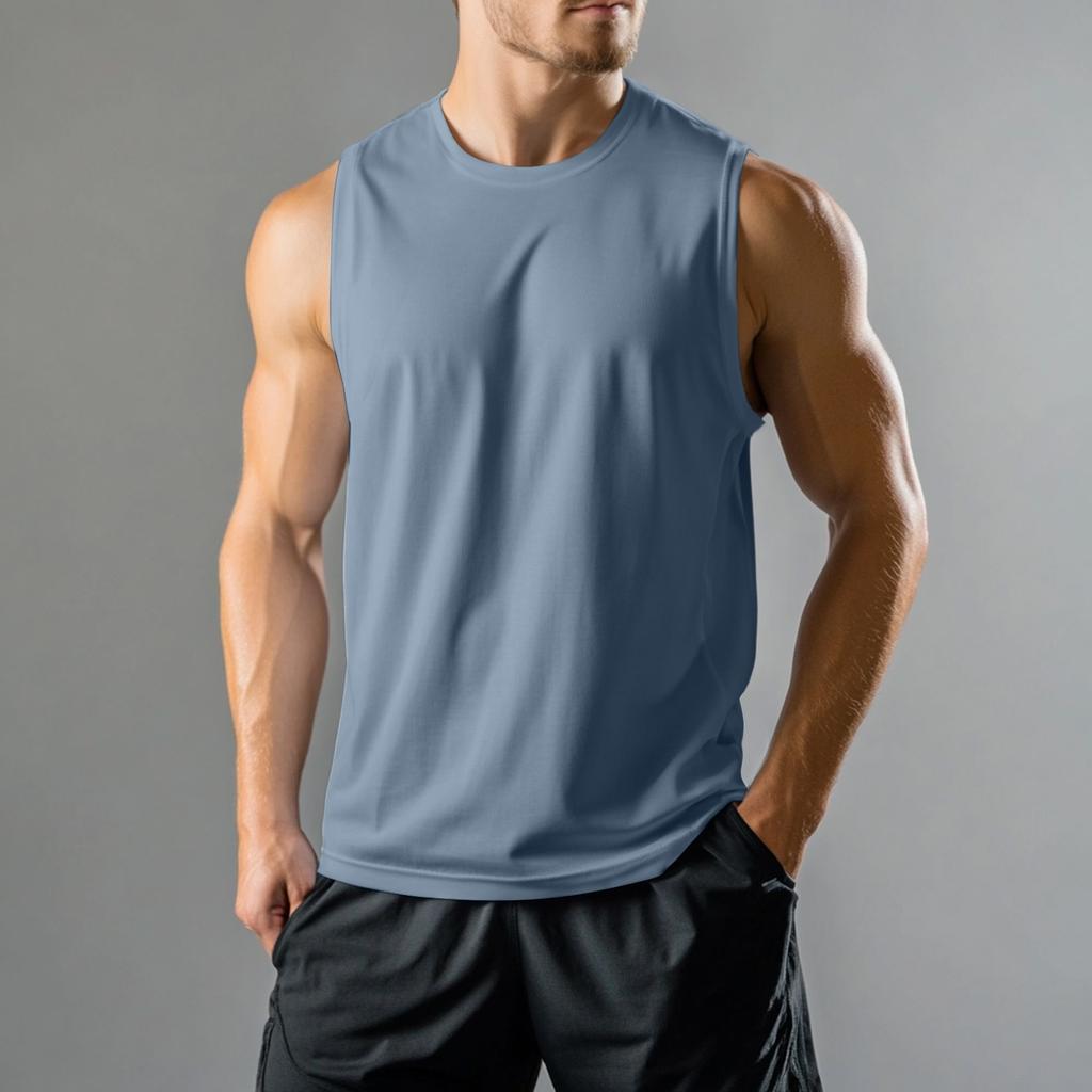 Мужской спортивный повседневный жилет без рукавов