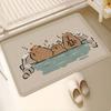 Interesting Capybara Bathroom Mat INS Style Soft Bedroom Floor House Laundry Room Mat Anti-skid Welcome Doormat