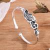 New Fashion Personality Retro Lotus Carp Bracelets 925 Sterling Silver Jewelry Wave Small Fish Opening Bangles TYB118
