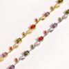 Sparkling Stones Rhinestone Bracelet Colorful Crystal Leaf Vine Bracelet  Wedding Jewelry