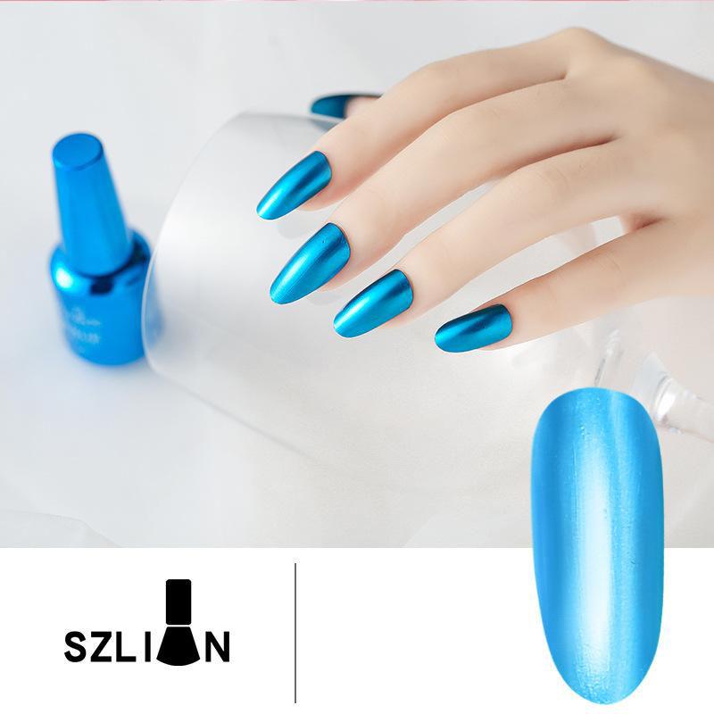 Стойкий металлический лак для ногтей с эффектом розового золота и серебра Magic Mirror для самостоятельного украшения ногтей