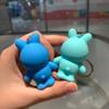 Adorable Cartoon Rabbit Keychain Cute 3d Key Ring For Car Keys In Pink