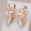 Golden Flower Large Earrings Hollow Embossed Women Luxury Accessories Costume Jewelry
