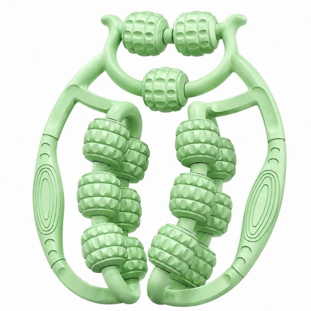 15 Wheels Muscle Roller Multipurpose Use Circular Leg Clamps Handheld Massage Roller Home Use