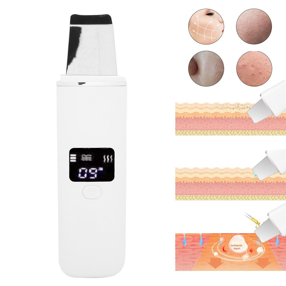 Ультразвуковой скраб для кожи лица, очищающее средство для лица, отшелушивающее, удаляющее черные точки, прыщи, очищающее поры