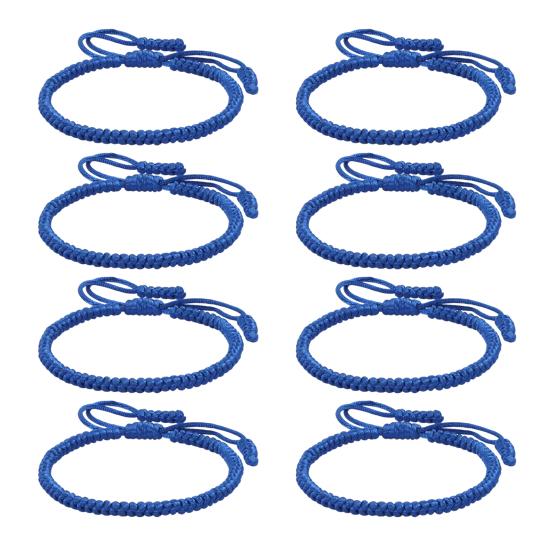 1/2/5/8/10 шт. Синие плетеные браслеты регулируемого размера, ручная работа, значимая связь, синие плетеные браслеты дружбы