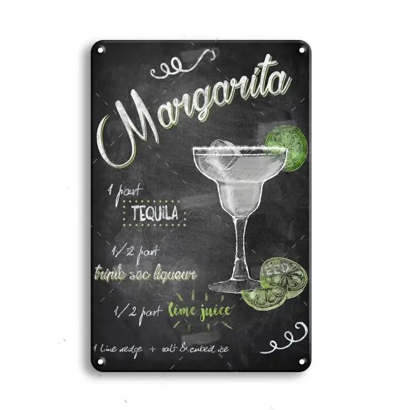 Retro Gin and Tonic Metal Sign Poster 8 X 12 Inch Decorative Plaque for Bar Kitchen Home Wall Decor