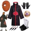 Naruto Uchiha Obito Tobi Akatsuki Cosplay Set: Coat, Shoes, Mask, and Ring
