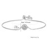 Yupsk Classic Simple Round Cubic Zirconia Charm Adjustable Bracelet Shiny Crystal Engagement Wedding Jewelry