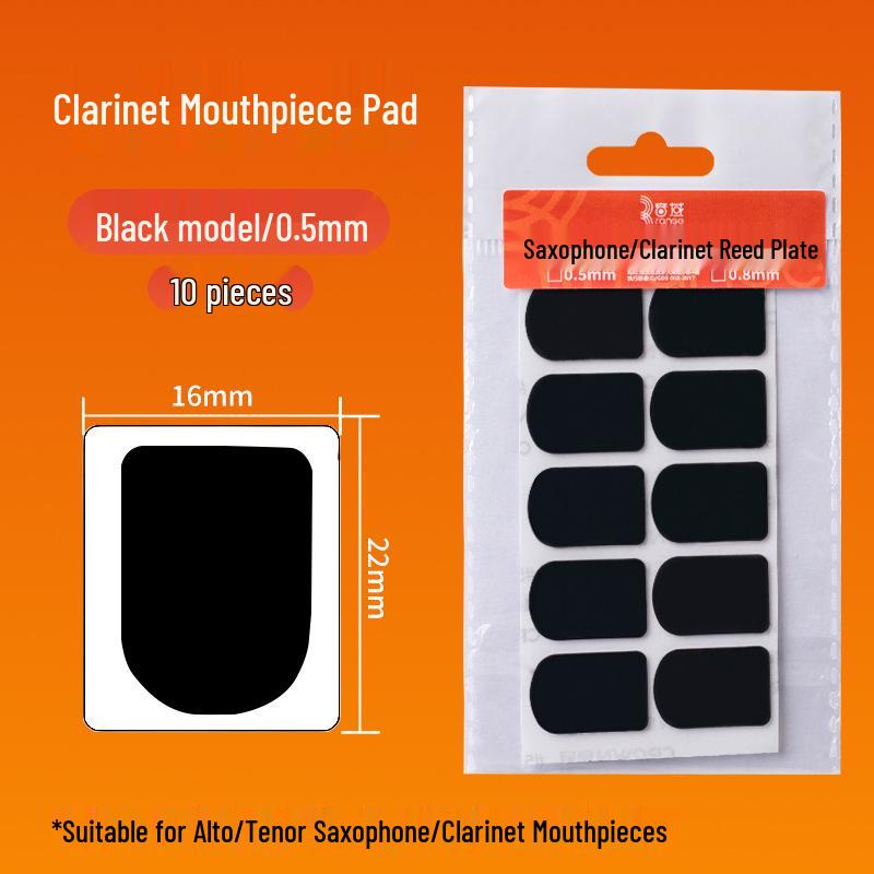 Tenor Alto Silicone Saxophone/Clarinet Mouthpiece Tooth Pad (Black)