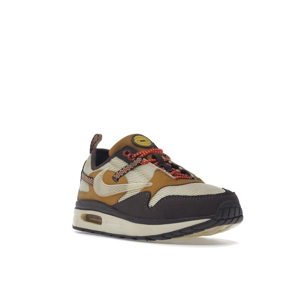 Кроссовки Travis Scott x Nike Air Max 1 PS Baroque Brown для детей Лимонно-желтый Пшеничный Чили-Красный DN4169-200