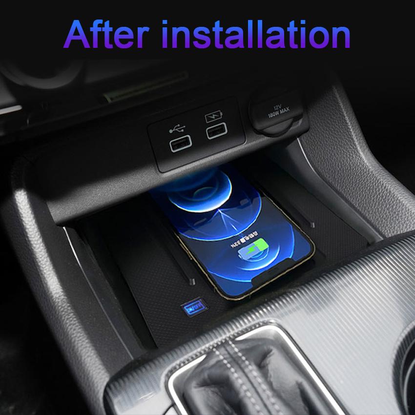 Новый! Автомобильное беспроводное зарядное устройство QI 15 Вт, держатель для телефона с быстрой зарядкой, беспроводное зарядное устройство для телефона Honda Civic Integra 2021 2025 2025