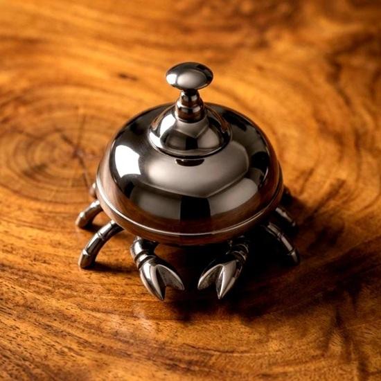 Solid Brass Crab Service Bell: Nautical Coastal Desk Decor 10.16 cm