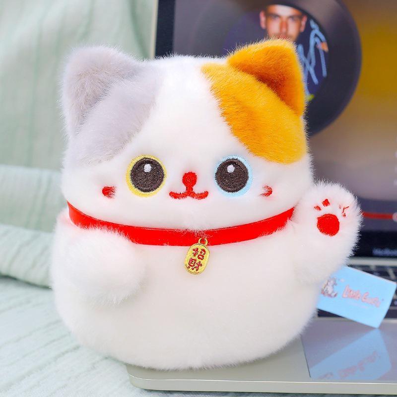 Милая Плюшевая Игрушка Кот Удачи - Милая Мультяшная Кукла Украшение для Офиса