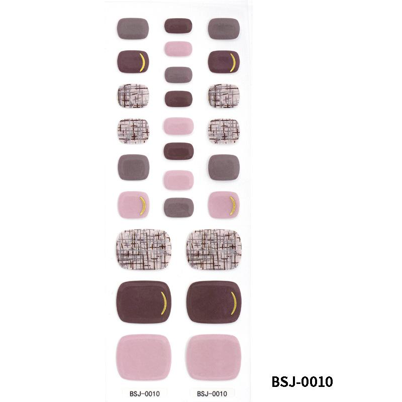 Semi-cured Manicure Stickers, Toenail Stickers, Bronzing Waterproof Toenail Stickers