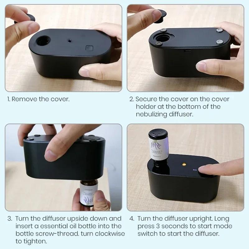 Небулайзер Диффузор эфирных масел Беззвучный офисный ароматизатор для дома Освежитель воздуха Электрический ароматизатор Oasis Безводный аромадиффузор