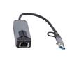 5G USB 3.0 Ethernet Adapter 5000Mbps High Speed 2 in 1 USB A Type C to RJ45 LAN Adapter for PC Laptop