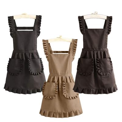 Корейские кулинарные фартуки Хлопковый фартук для рисования Искусство Прочный кружевной фартук для выпечки