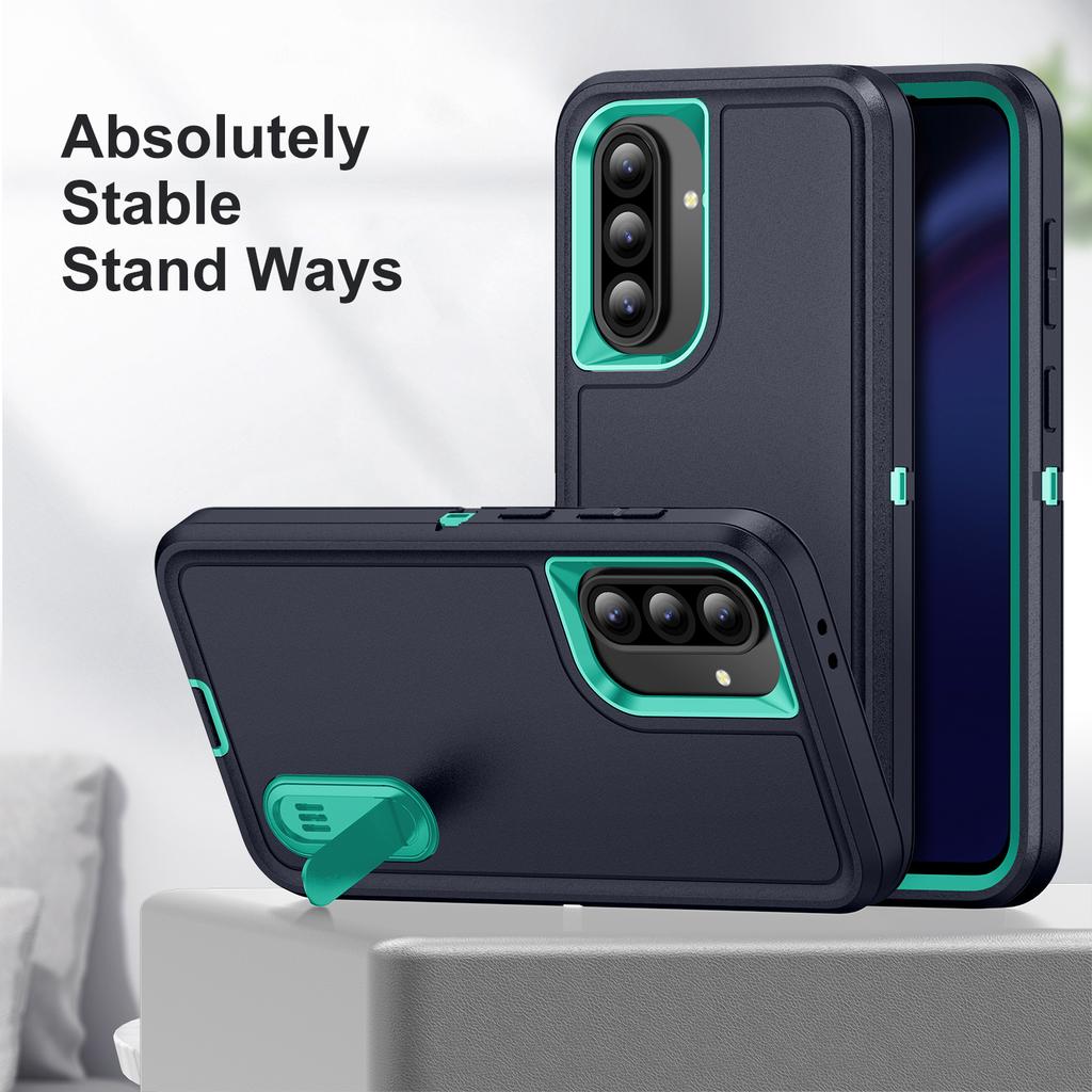 Чехол-броня 3 в 1 для защиты телефона Samsung Galaxy A16 A26 A36 A56 5G A06 A14 A54 A15 A17 с жесткой пластиковой рамкой и ТПУ задней крышкой