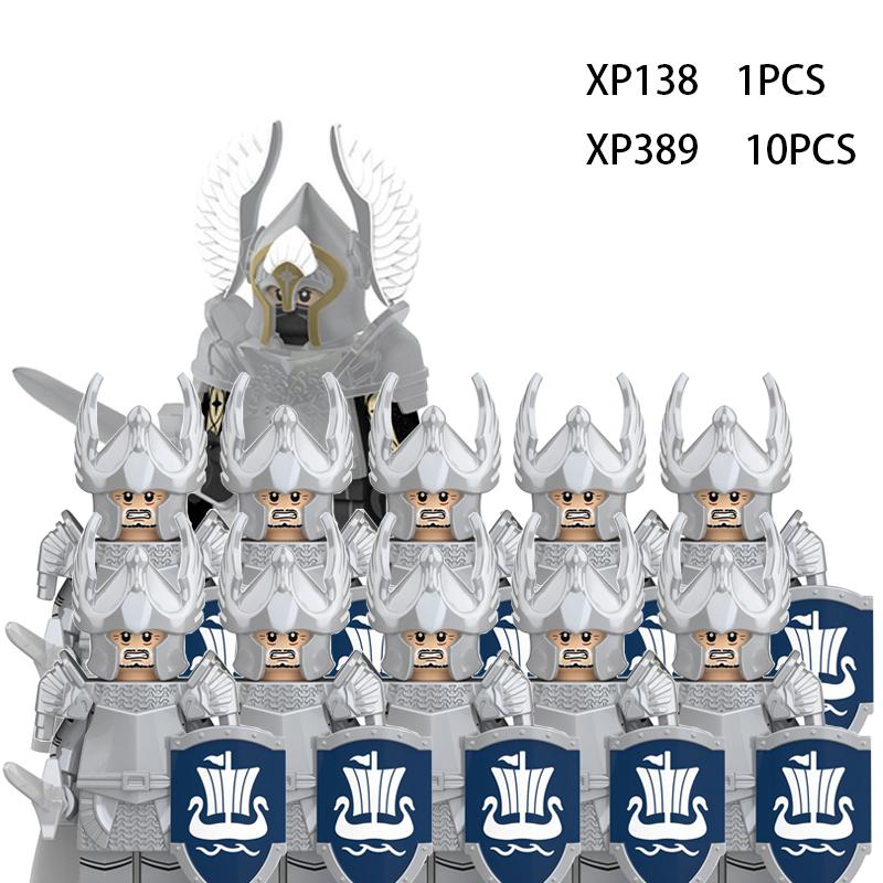 Medieval Elf Rohan Soldiers Guard Army Lotr Action Figures Mini Bricks Doll Assemble Building Blocks DIY Toys for Kid Gifts