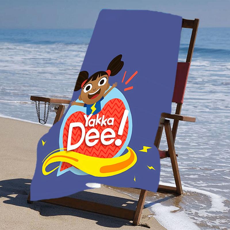 proof beach towel with a Yakka Dee pattern - soft,absorbent,quick-drying,machine washable - perfect for swimming,camping,bathing