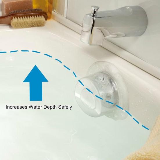 Bottomless Bath Overflow Drain Cover Strong Grip Leak-Free Better Bathing Experience Bathtub Seal Suction Cup
