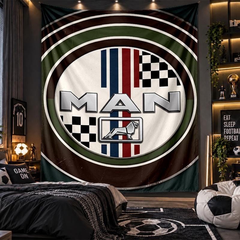 Wall Hanging Tapestry man truck Print Cloth for Living Room Bedroom Home Decor