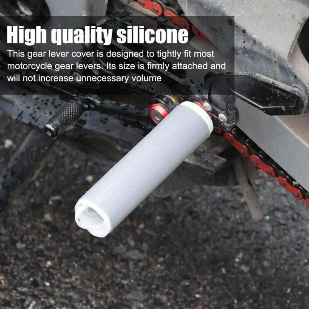 1/2Pcs Removable Motorcycle Gear Shift Lever Cover Silicone Motorcycle Footrest Accessories