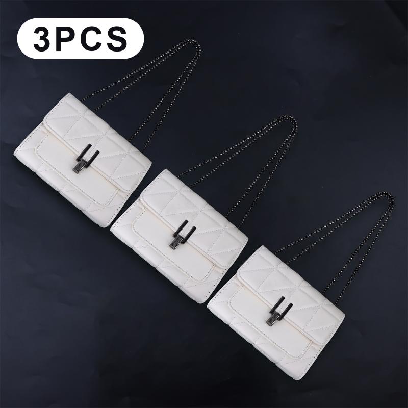Women'S Quilted Chain Shoulder Bag New Fashion Crossbody Bag With Metal Lock Tassel Pu Leather Messenger Shoulder Bags