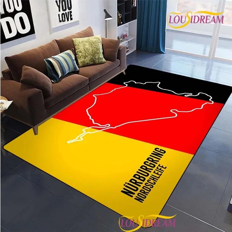 Nurburgring F1 International Track Carpet for Living Room Bedroom Area Rug Decor Kitchen Unslip Floor Mat Alfombra Birthday Gift