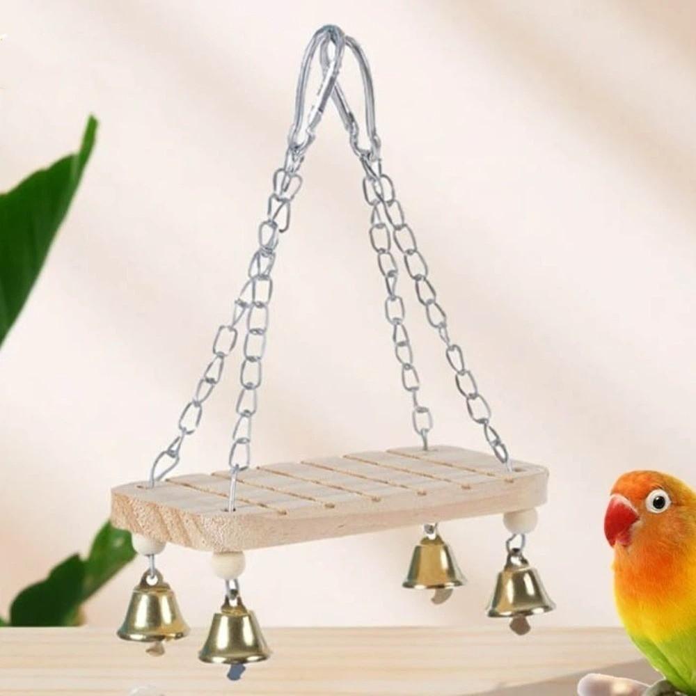 with Hook Parrot Swing Toy Wear-Resistant Parrot Cage Hut Bird Toy Hammock Pet Bird Training