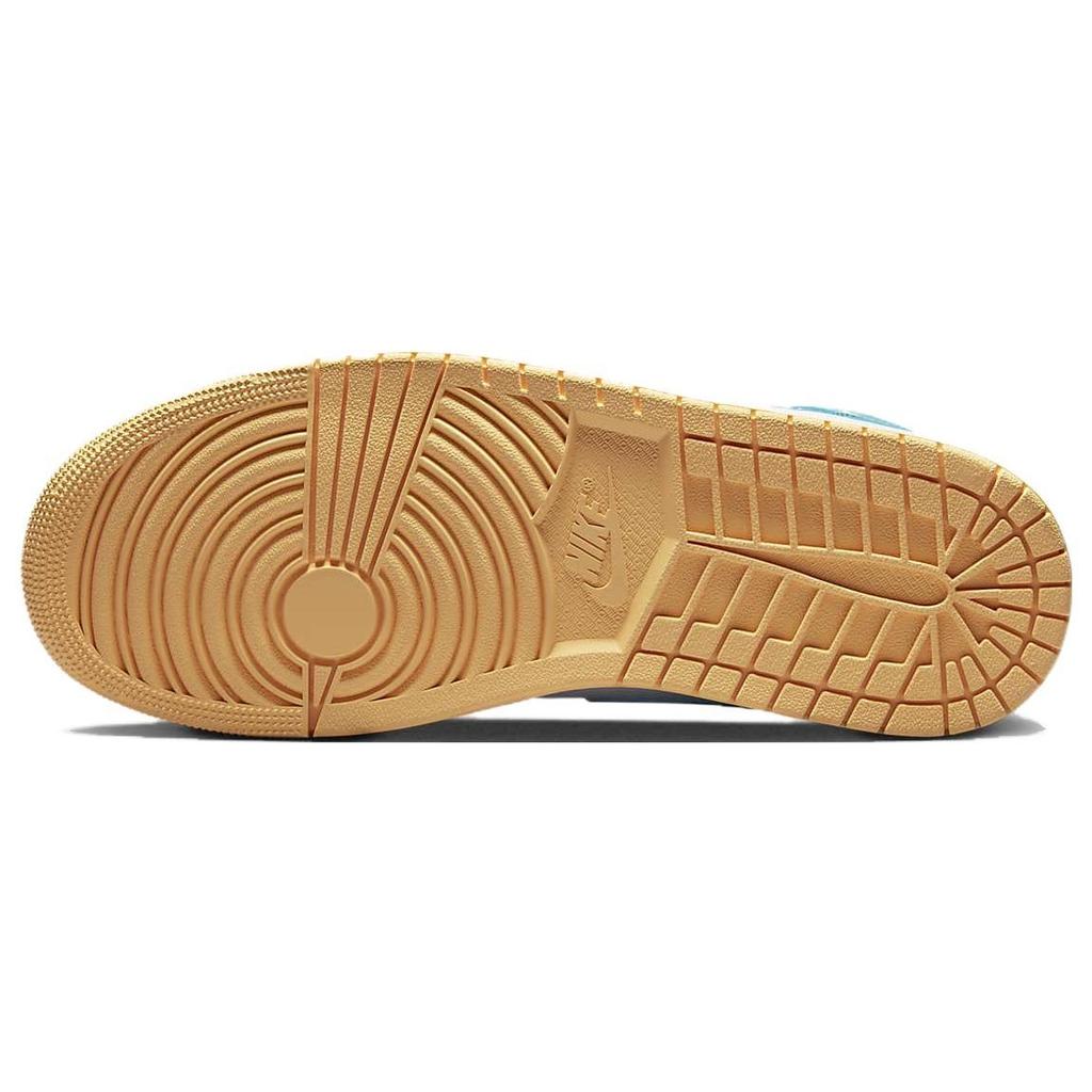 Мужские кроссовки Air Jordan 1 Mid Aquatone White Celestial-Gold DQ8426-400