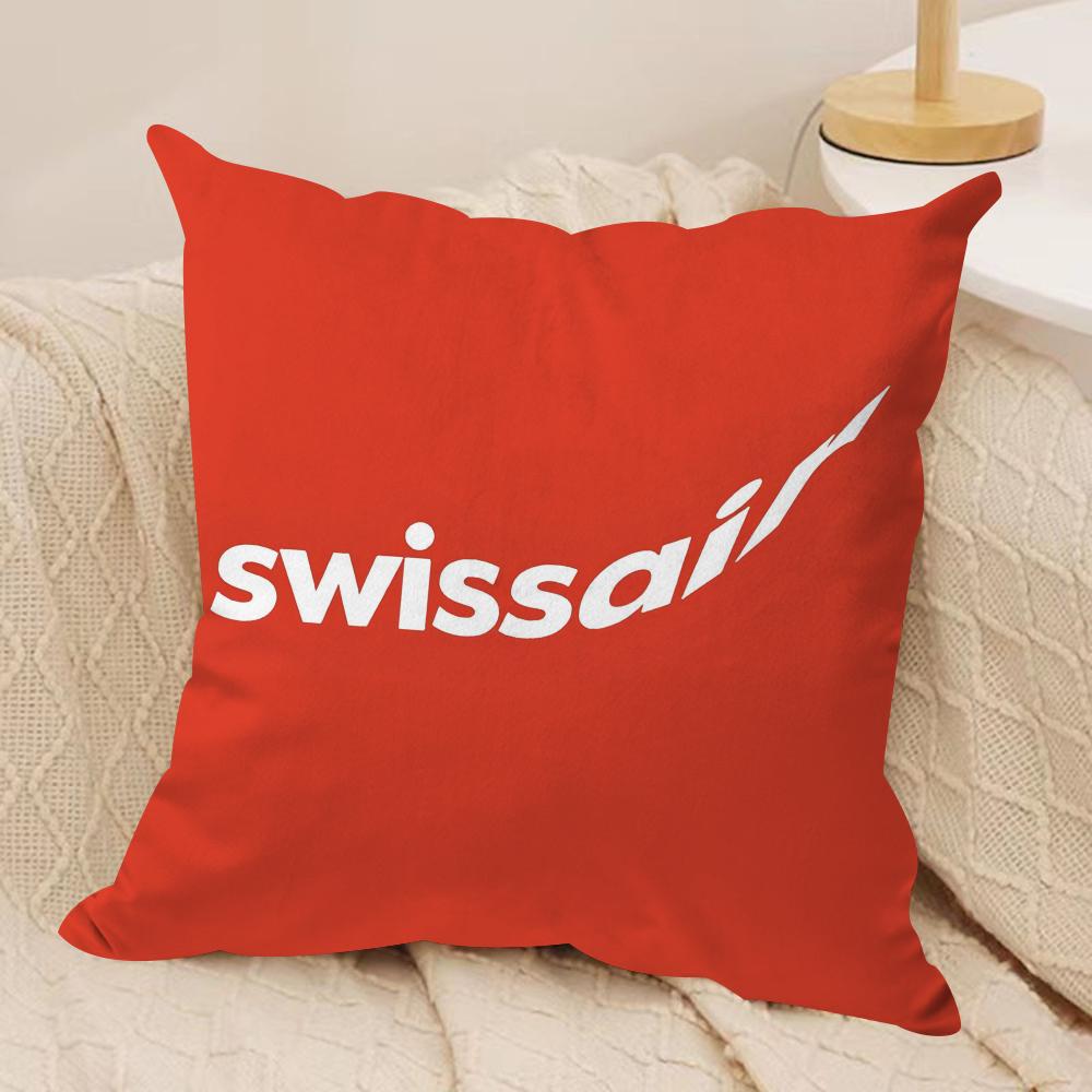 Luxury SSwISSAIR Cushion Cover Pillowcase Ultra Soft Skin Friendly Fabric Cloud Like Comfort Concealed Zipper