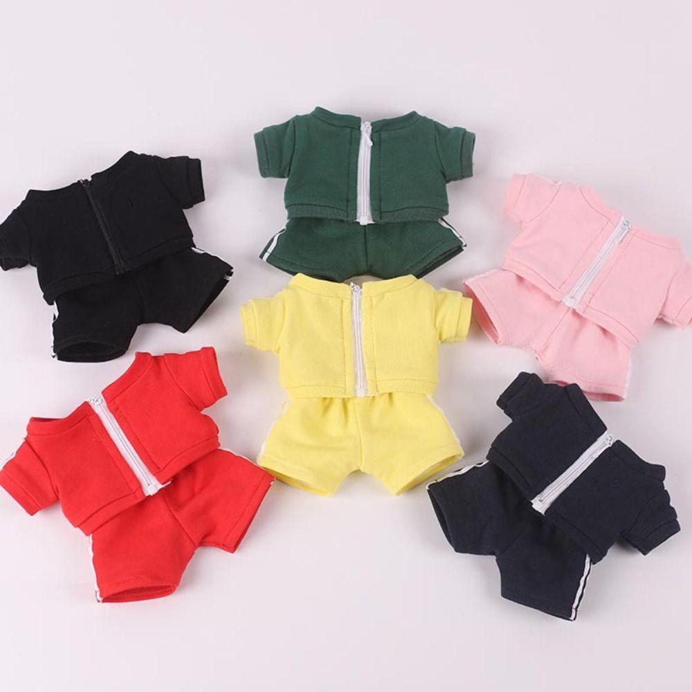 Dressing Game Cotton Stuffed Mini Sports Suit 20CM Doll Sportswear Dolls Clothes Topcoat Trousers
