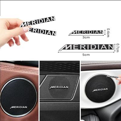 8/4/2 шт. Алюминиевый Стайлинг Автомобиля Логотип MERIDIAN Эмблема 3D Алюминиевая Динамик Аудио Авто Эмблема Декоративная Наклейка Наклейки Аксессуары