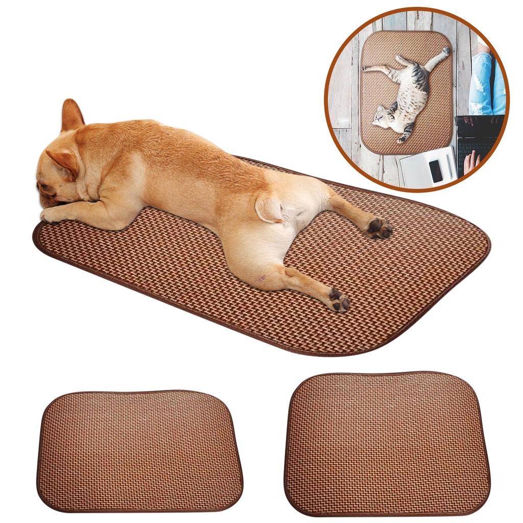 Dog Pad Pet Summer Self- Pad Breathable Washable Ice Silk Sleeping Pad Sleeping Kennel Pad Bed