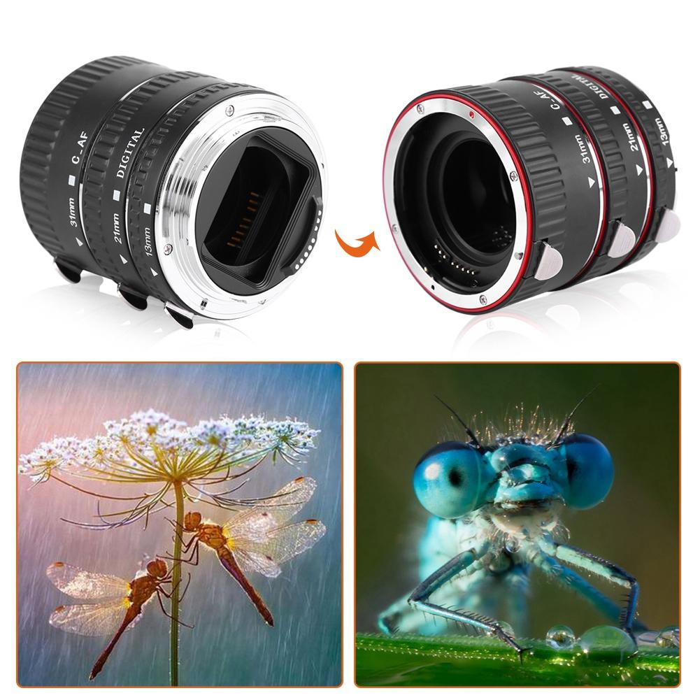 SHOOT Automatic Auto Focus 31 21 13mm Macro Extension Tube Set for Canon Ef EF S Camera