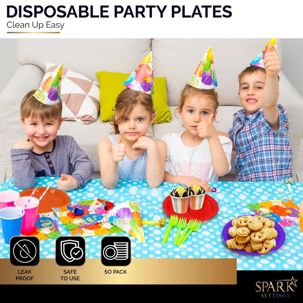 Бумажные тарелки, 9-дюймовые одноразовые бумажные тарелки, прочные и одноразовые праздничные тарелки, упаковка из 10 штук