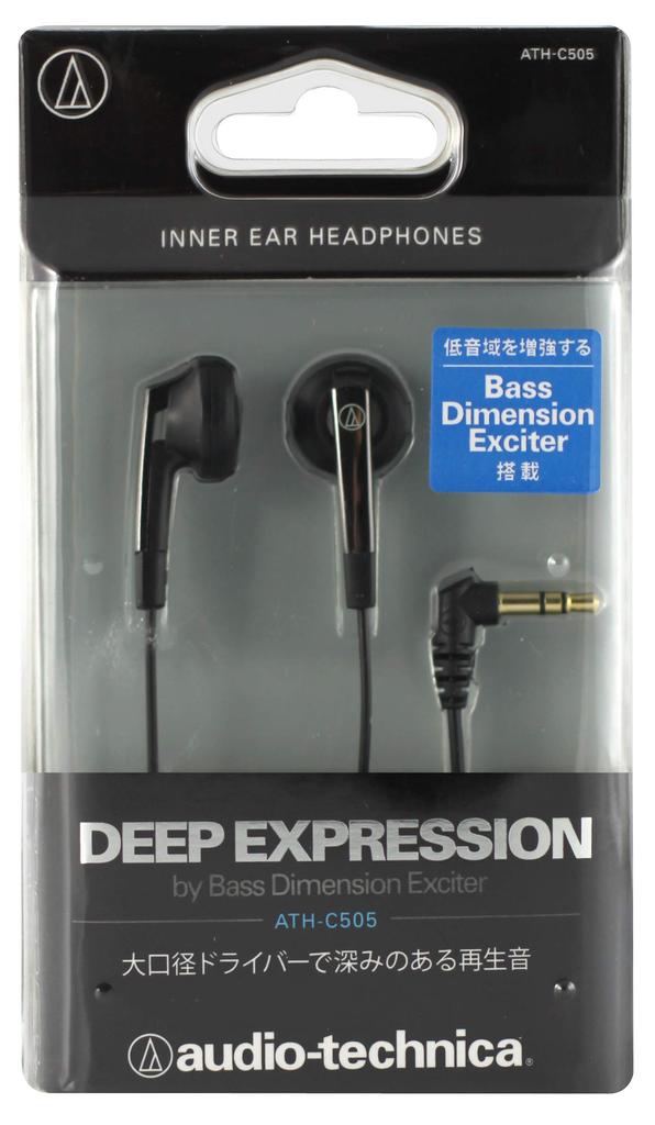 Наушники Audio Technica BK проводные, внутриканальные, черные ATH-C505