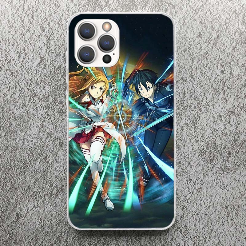 Чехол для телефона Sword Art Online Аниме Для iPhone 17 16 15 14 13 12 11 Pro Max Mini Plus Air 7 SE 8 Мягкий Силиконовый Печатный Чехол Funda F