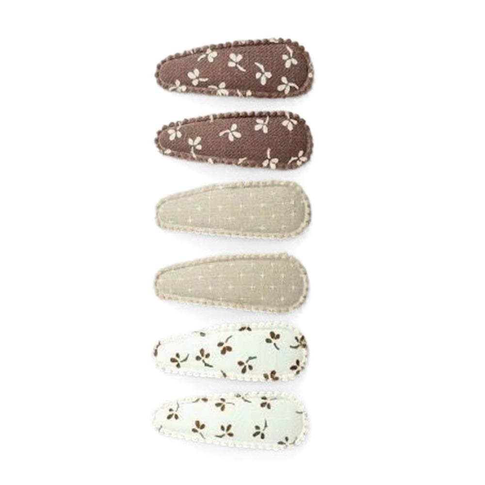 6 Pcs/Set 2inch Baby Hair Clips Handmade Snap Clips Lovely Barrettes for Baby Girl