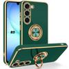 Silicone Case - BOOLING - for Samsung Galaxy A17 4G/5G - Night Green with Rotating Ring